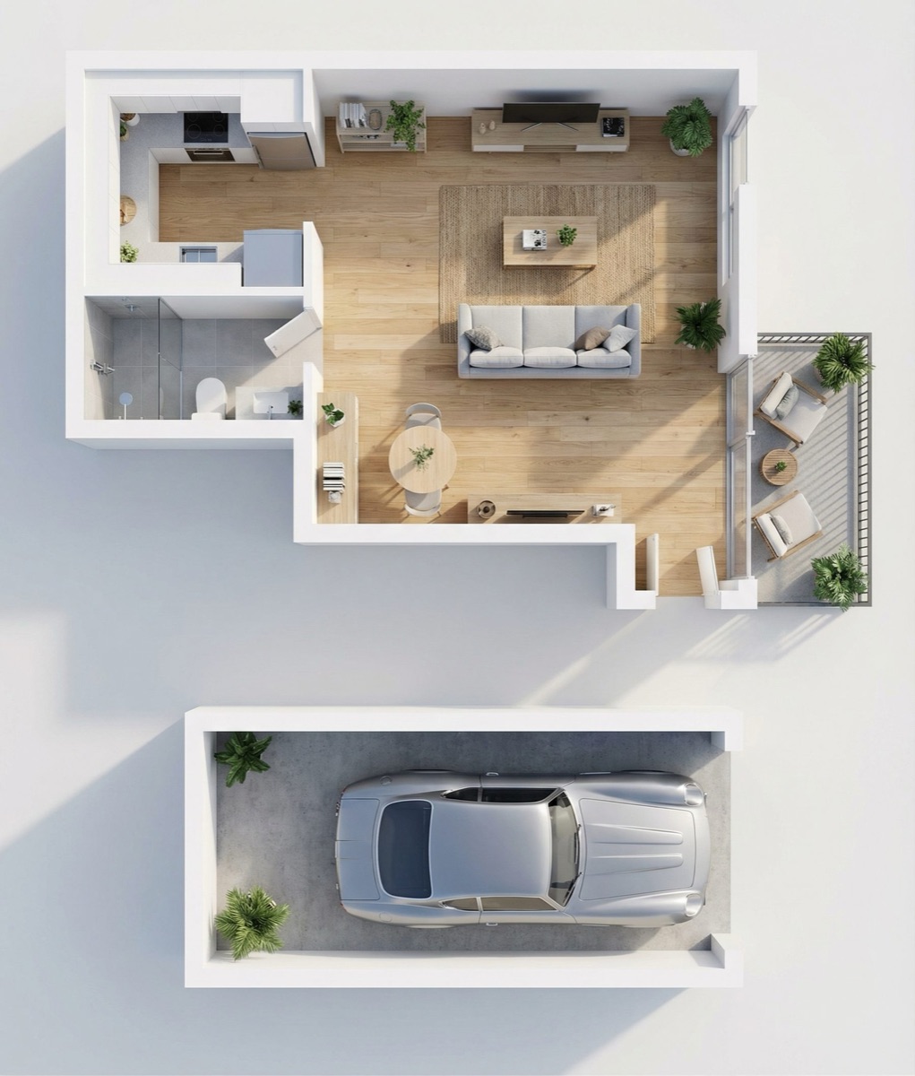 Floor3d — 2D Floorplans to Photorealistic 3D Renders in 30 Seconds